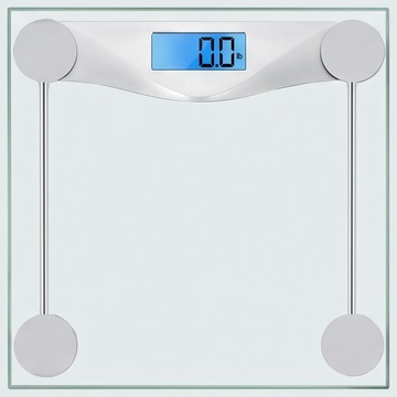 CareBox Digital GLP-1 Bathroom Scale, clear tempered glass